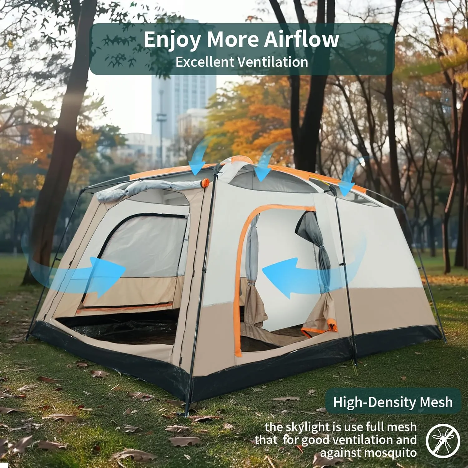 Camping Tent, Easy Setup, 1-2-8-10 Person Waterproof and Portable Tent for Camping Hiking Outdoor