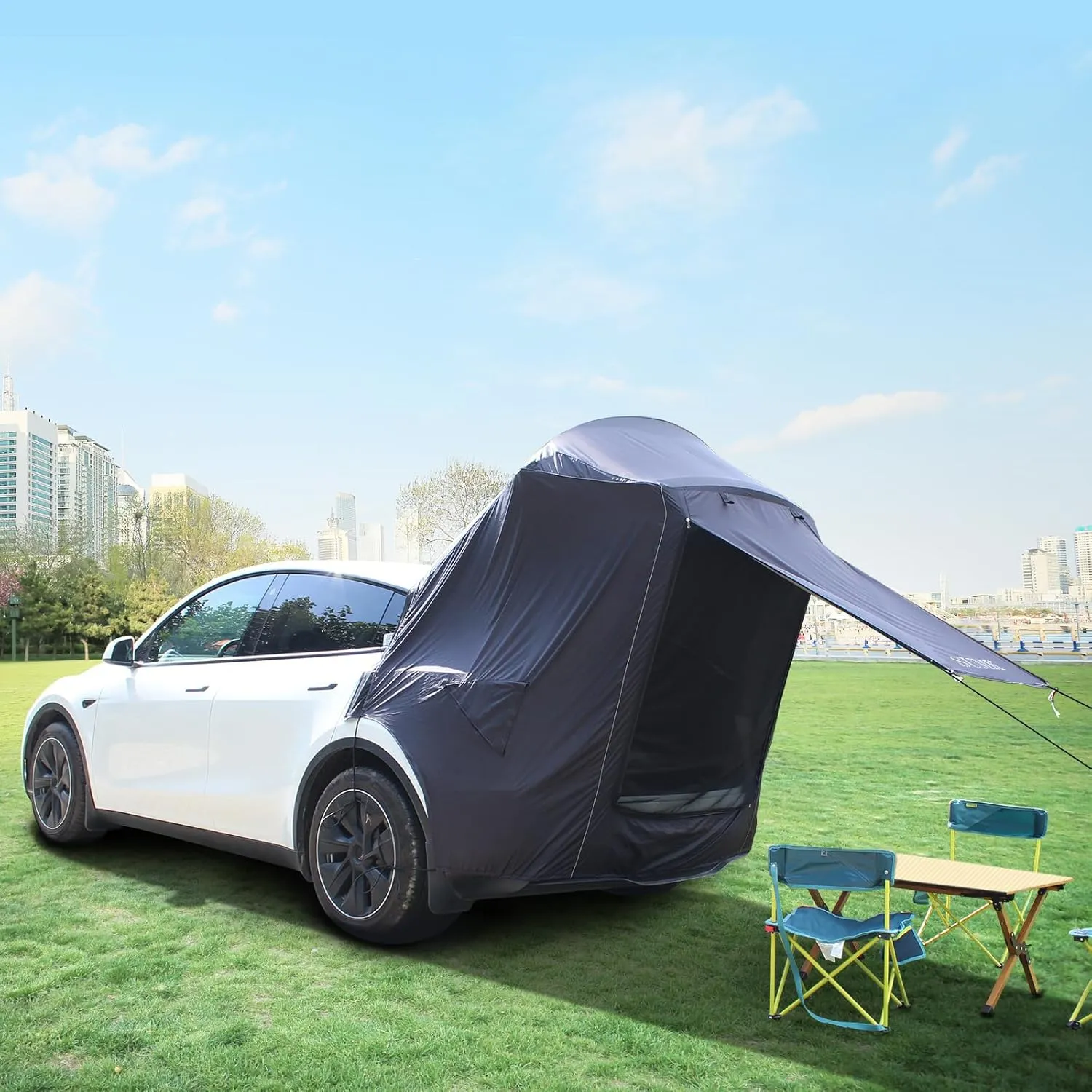 Camping Tent for Tesla Model Y Accessories 2024 2025, Waterproof Camping Tent for Tesla Model Y Windproof Sunshade and shelter from Rain Double Layer Easy Installation UPF50  (2020-2025)