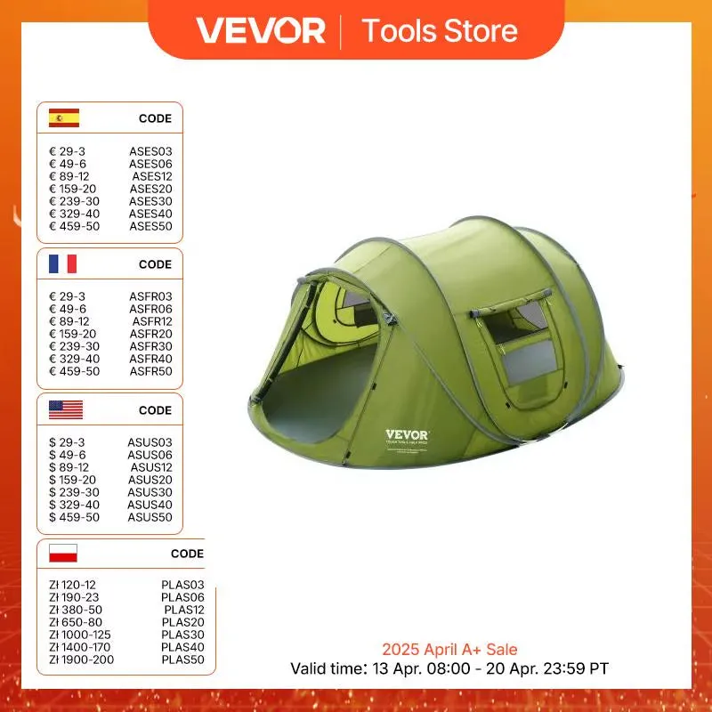 Camping Tent Pop up Tent for 4 Person Easy Setup Waterproof Backpacking Tent with Door & Window for Outdoor Family Camping
