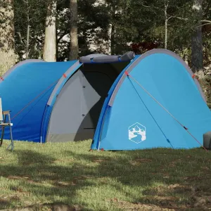 Camping Tent Tunnel 4-Person Blue Waterproof3,9KG