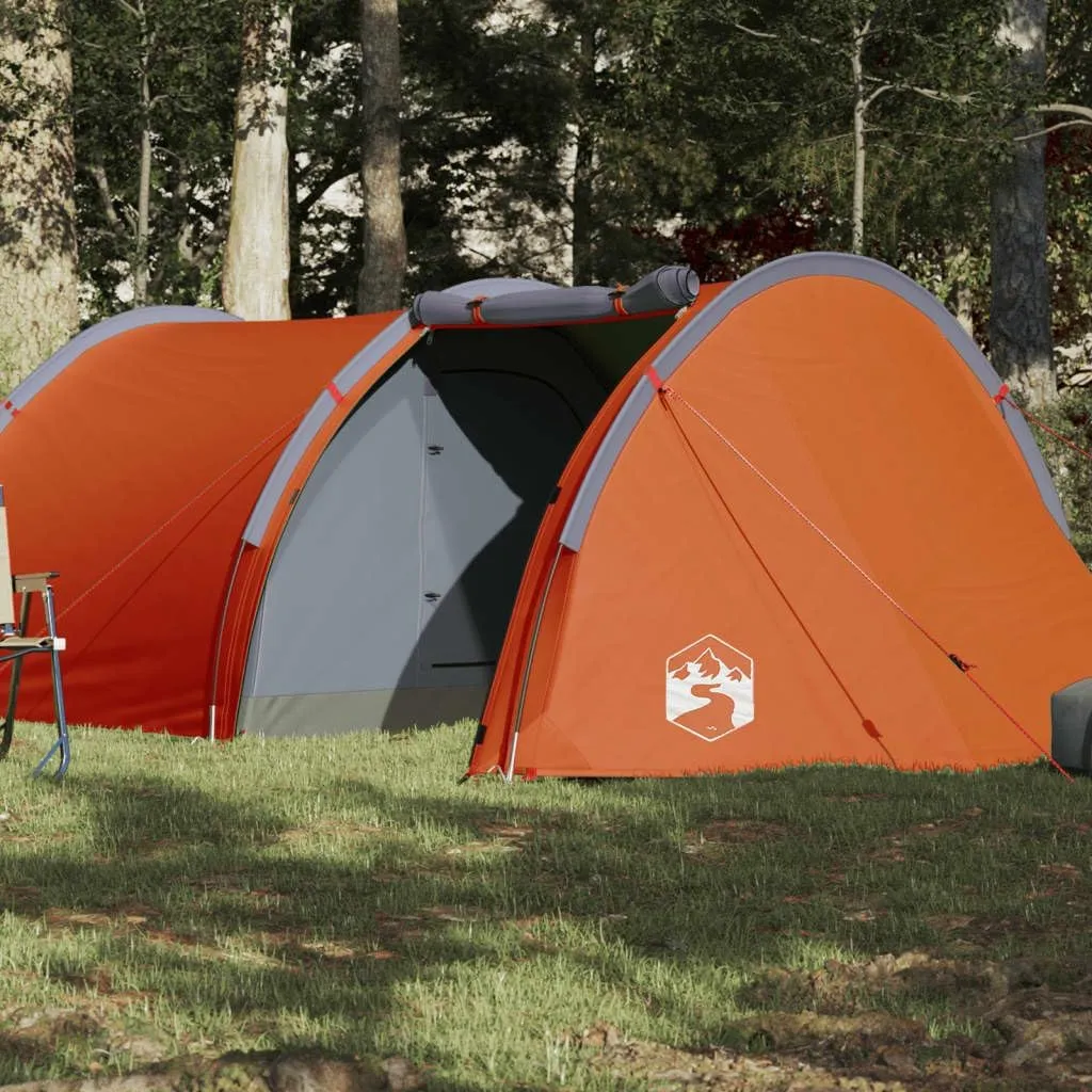 Camping Tent Tunnel 4-Person Green Waterproof vidaXL