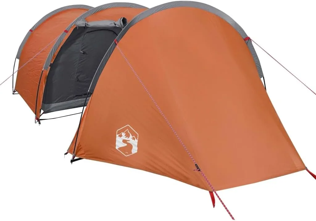 Camping Tent Tunnel 4-Person Green Waterproof vidaXL