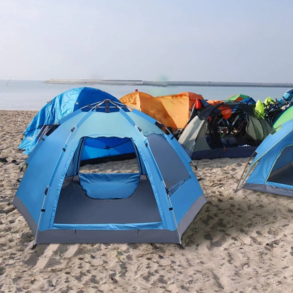 Camping Tent, Waterproof & Windproof Camping Dome Tent Automatic Pop Up Quick Shelter with Portable Carry Bag for Outdoor Hiking