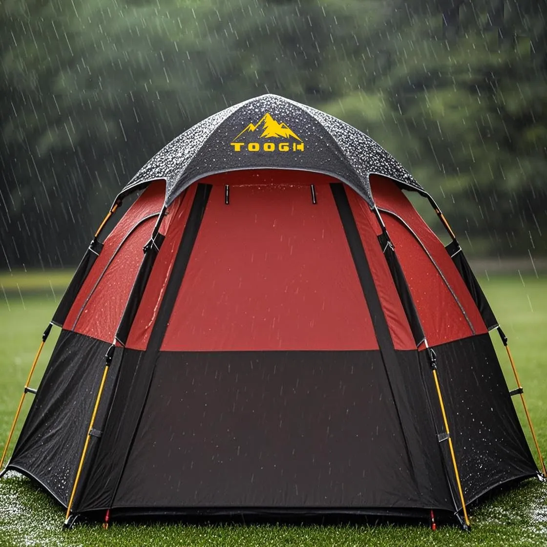 Camping Tent with Instant Setup, 2/3 Person Weatherproof Tent Easy Quick Set Up in 60 Seconds with Rainfly Backpack Tent for Family Camping & Hiking, Upgraded Ventilation,Center Height 66-inch