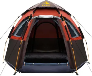 Camping Tent with Instant Setup, 2/3 Person Weatherproof Tent Easy Quick Set Up in 60 Seconds with Rainfly Backpack Tent for Family Camping & Hiking, Upgraded Ventilation,Center Height 66-inch
