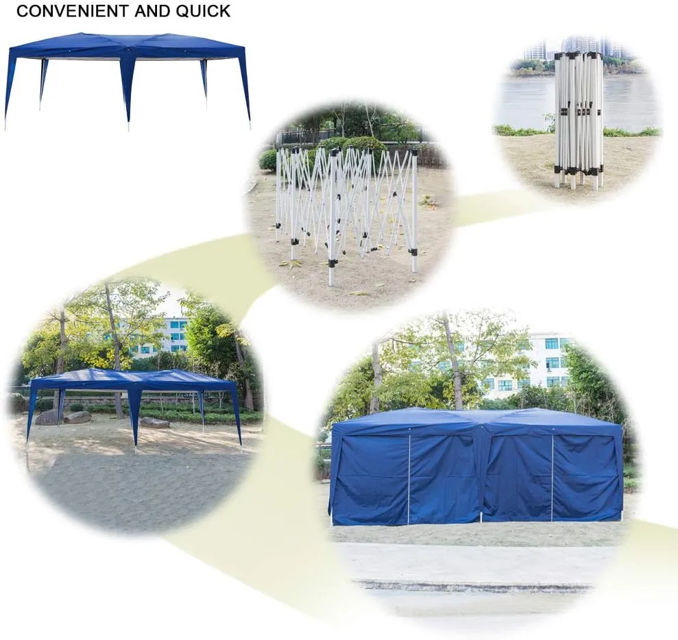Canopy Tent 10x20,Gazebos & Pergolas,Tents for Parties, Outdoor Canopy,Patio Event Gazebo Beach Tent,UV Coated&Waterproof, Bonus Wheeled Carry Bag