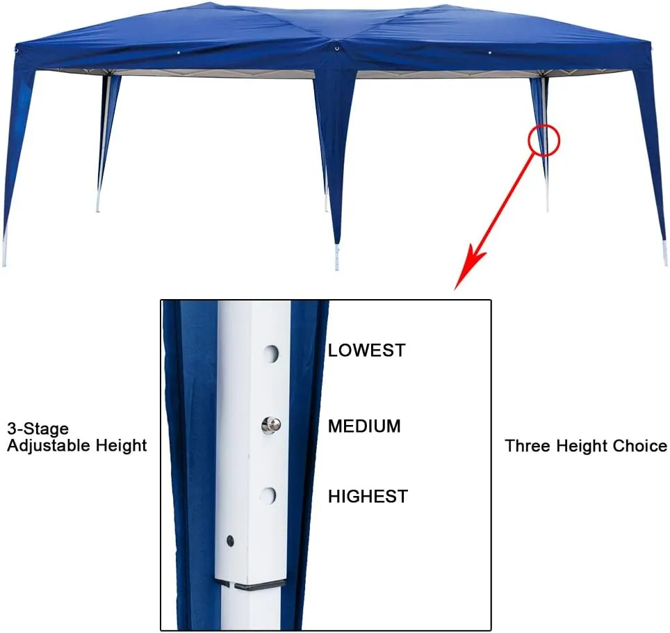 Canopy Tent 10x20,Gazebos & Pergolas,Tents for Parties, Outdoor Canopy,Patio Event Gazebo Beach Tent,UV Coated&Waterproof, Bonus Wheeled Carry Bag