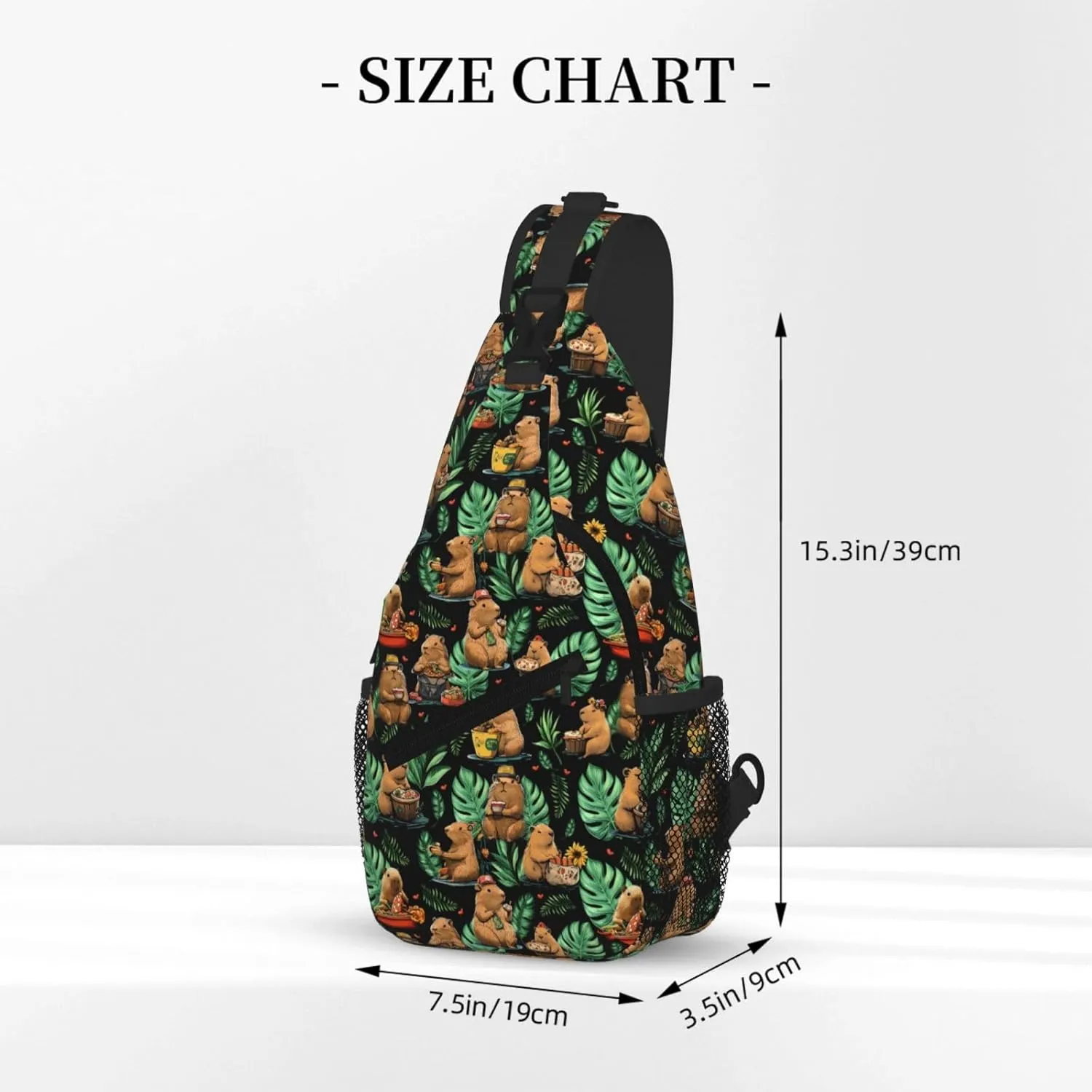 Capybara Sling Bag Crossbody Backpack Shoulder Daypack Multipurpose Cross Body Chest Bag for Men Women Travel Hiking Sports Gym