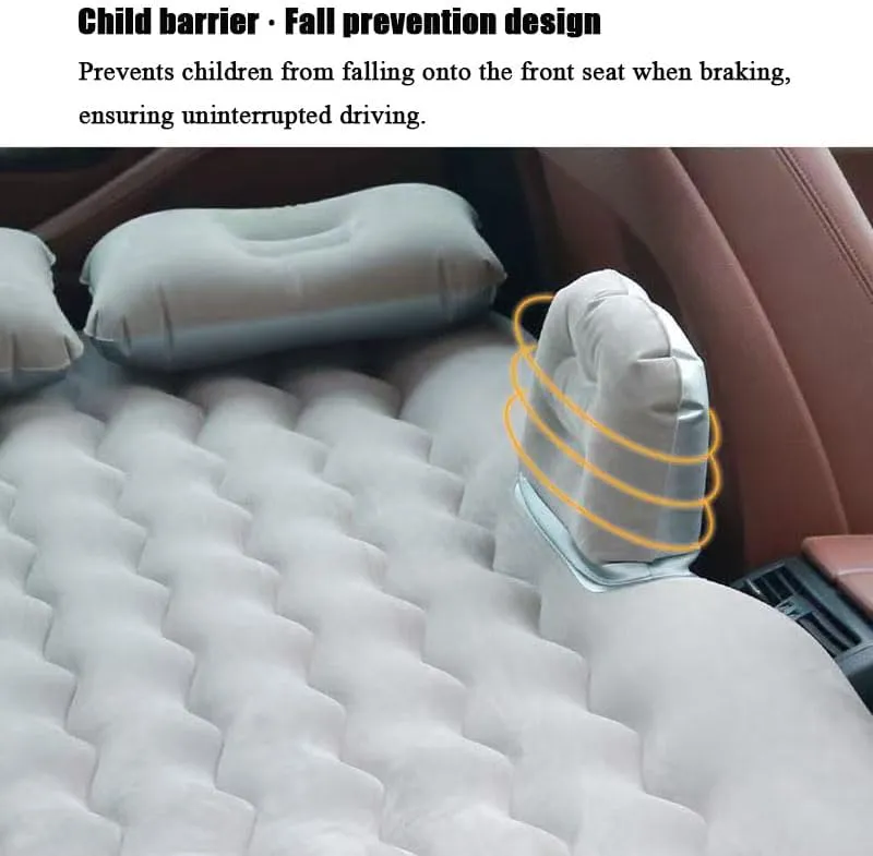 Car Air Mattress for Geely Atlas 2018–2021, Inflatable Back Seat Sleeping Pad with Pump & 2 Pillows, Folding Portable Camping Bed for Travel& Road Trips,Black