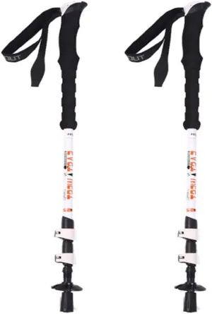 Carbon Fiber Trekking Poles –Telescopic Walking Sticks with Quick Lock System and Extended EVA Grips, 2pc Pack Ultralight Hiking Poles for Backpacking Camping (A)