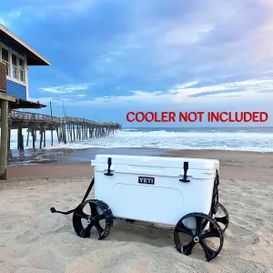 Cart for Yeti 65QT Cooler Tug for Camping, The Beach, a Baseball Game, Pier Fishing and More (Boonedox Product, bdxusa Cooler tug)