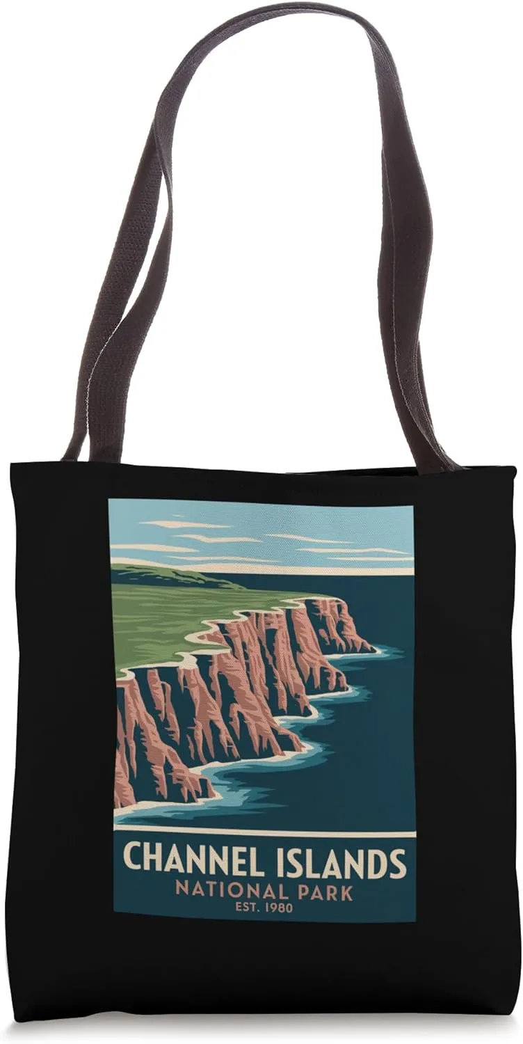 Channel Islands National Park Vintage Camping Men Women Kids Tote Bag