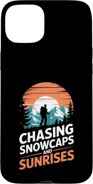 Chasing Snowcaps And Sunrises Alpine Camping Case for iPhone 15 Plus