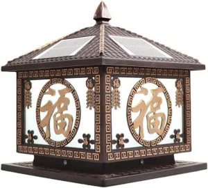 CHENKUI Deck Post Cap Light LED Solar Post Light Outdoor Square Fence Outdoor Column Head Lamp Waterproof Courtyard Villa Decor Light Fixture for Wooden Posts Deck Fence Patio