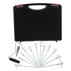 Ciieeo 12-Pack Tent Stakes Heavy Duty Screw-in Anchors for Camping Canopy Tent Spikes