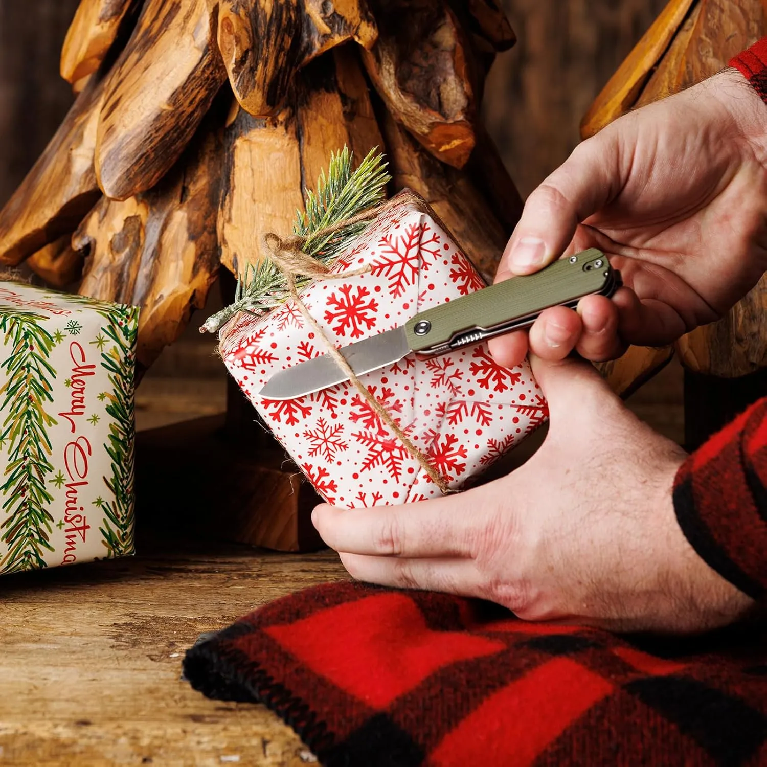CIVIVI Sendy 3 in 1 Multitool Pocket Knife with Tweezers and Toothpick, Ben Petersen Designed Folding Knife for EDC Camping Daily Use, for Men Women C21004B-1