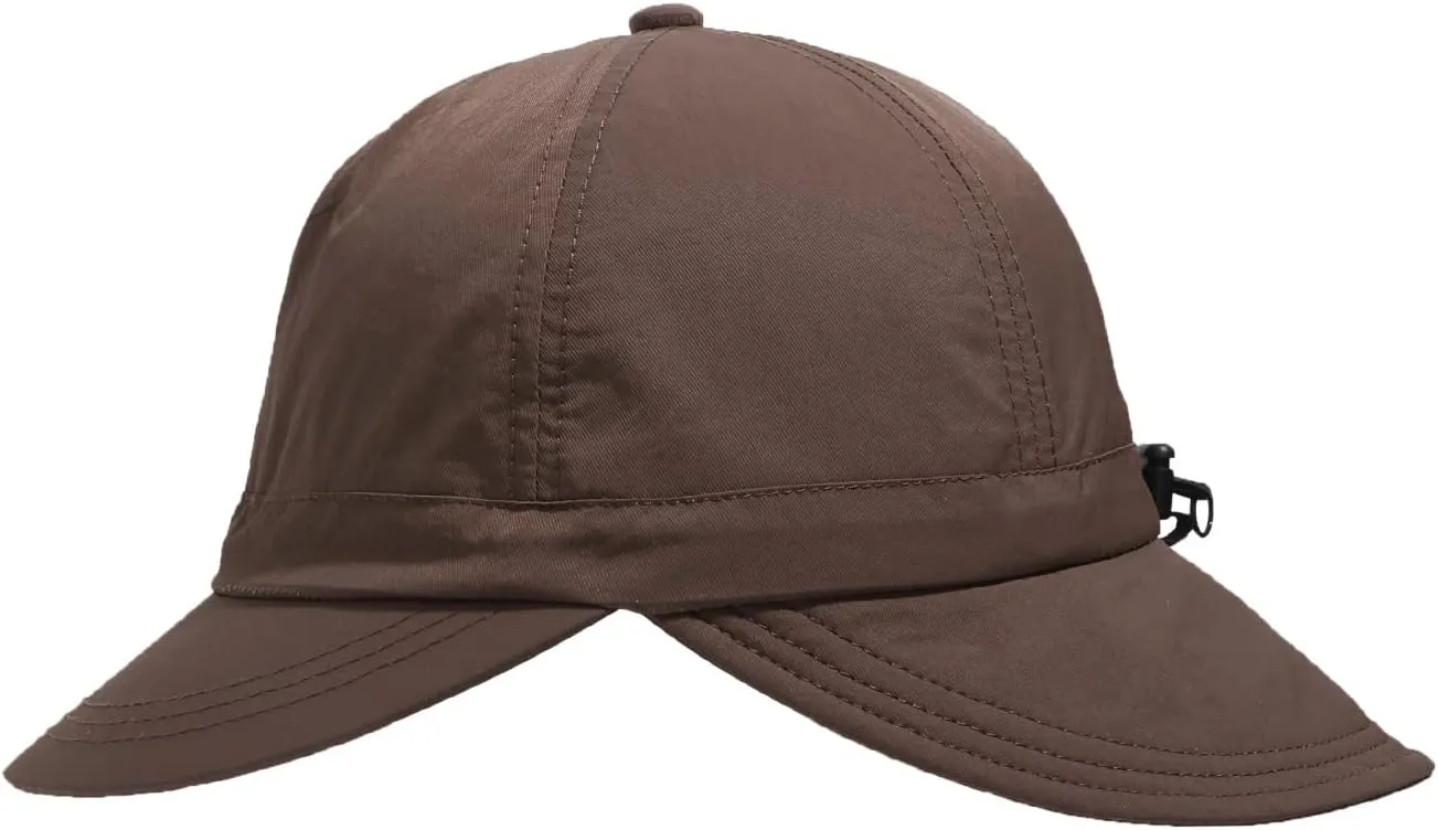 CLAPE Baseball Cap Style Fishing Safari Cap for Outdoor Hiking Camping Sun Protection Short Brim Sun Hat with Neck Flap