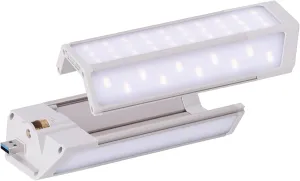 Claymore 3Face Pro Wing (Light Gray) - Rechargeable Surface Area Light Bar for Camping, Tents, Canopies, Outdoor Events, Street Vendors, Work Lighting, Long-Lasting Battery. Adjustable Light Modes.