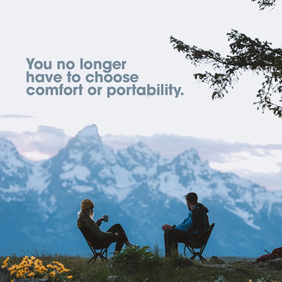 CLIQ Portable Chair - Lightweight Folding Chair for Camping - Supports 300 Lbs - Perfect for Outdoor Adventures - Red