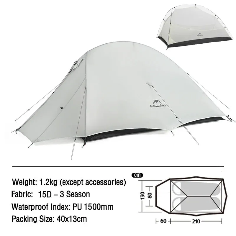 Cloud Up UL Camping Tent Ultralight 15D Quick Build