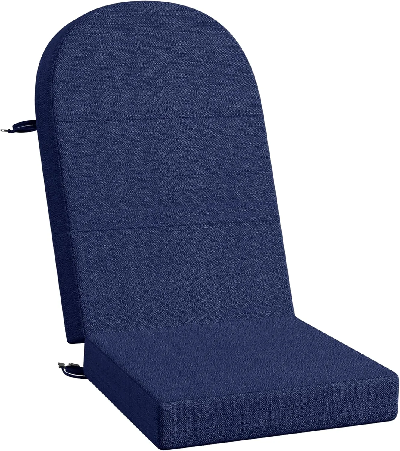 Codi Adirondack Chair Cushion – Thick Padded Outdoor Seat for Patio & Porch, Fade Resistant Waterproof Fabric with Ties, Navy Blue