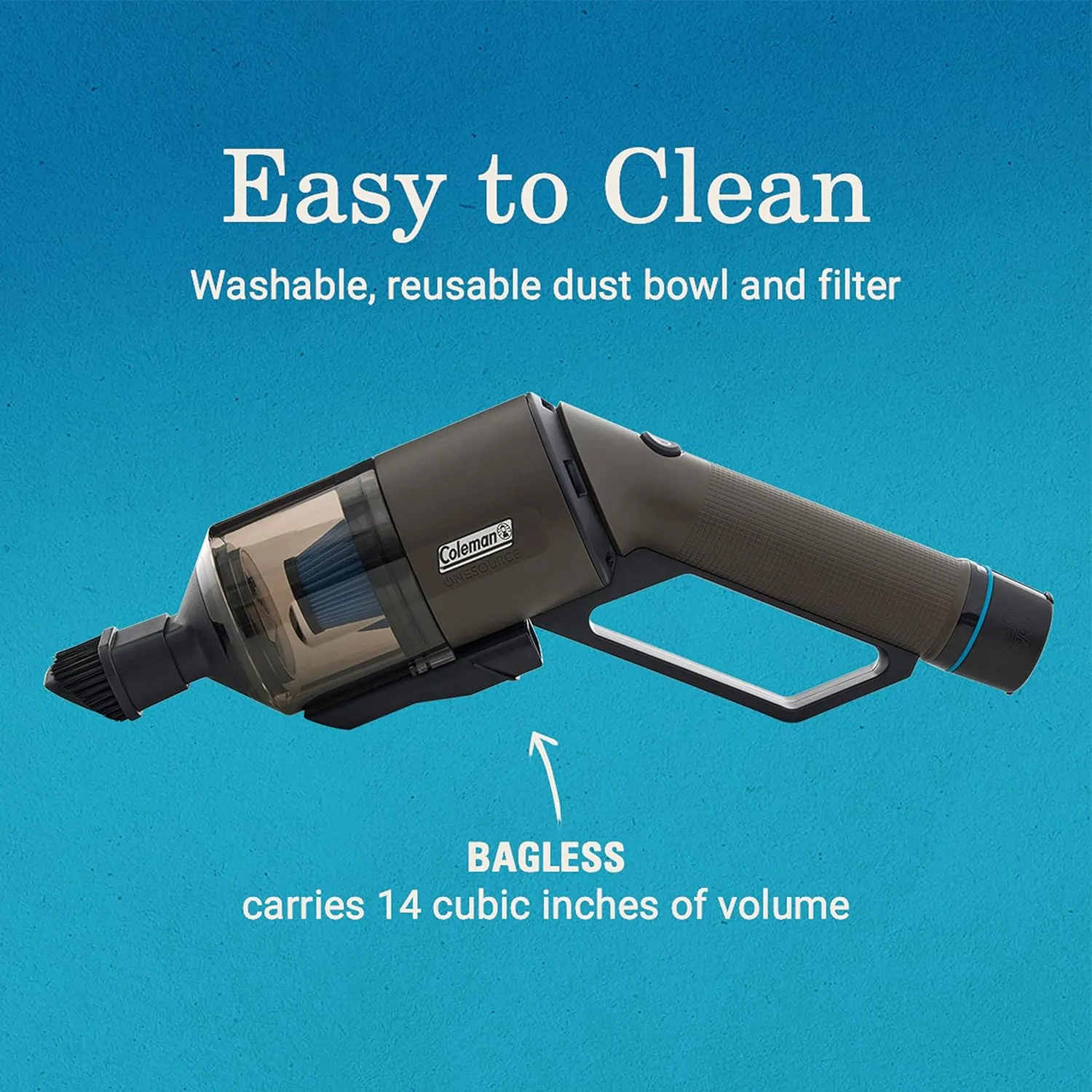 Coleman OneSource Rechargeable Outdoor Camping Gear: Camp Shower, Cordless Vacuum, Fan, Speaker, & Air Pump Options with Included Rechargeable Battery