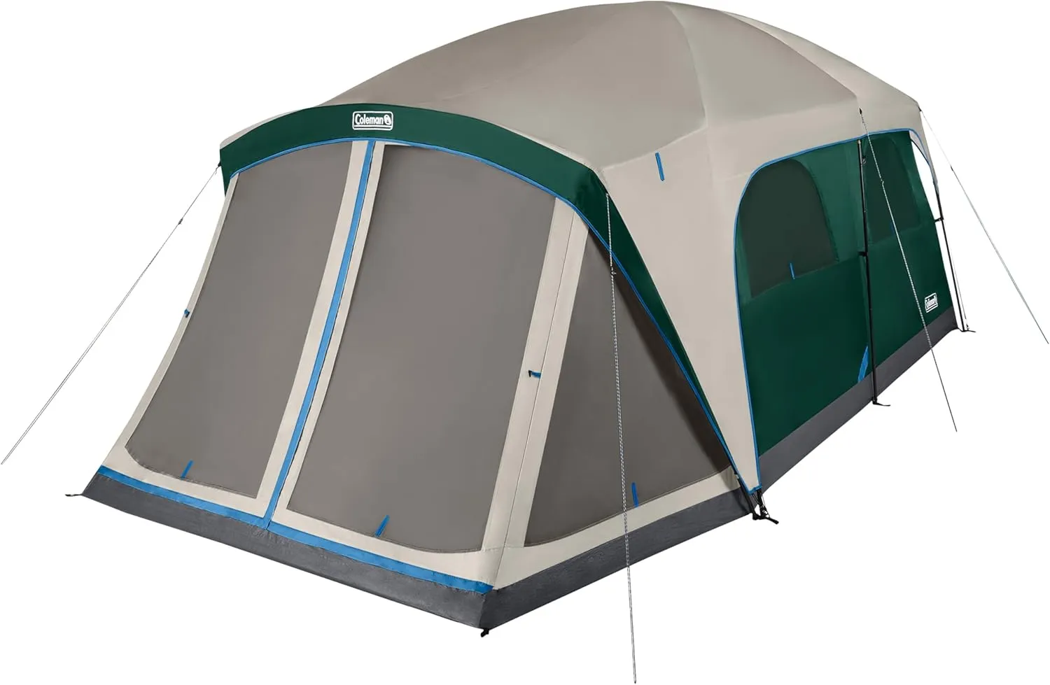 Coleman Skylodge 12-Person Camping Tent with Screen Room Evergreen