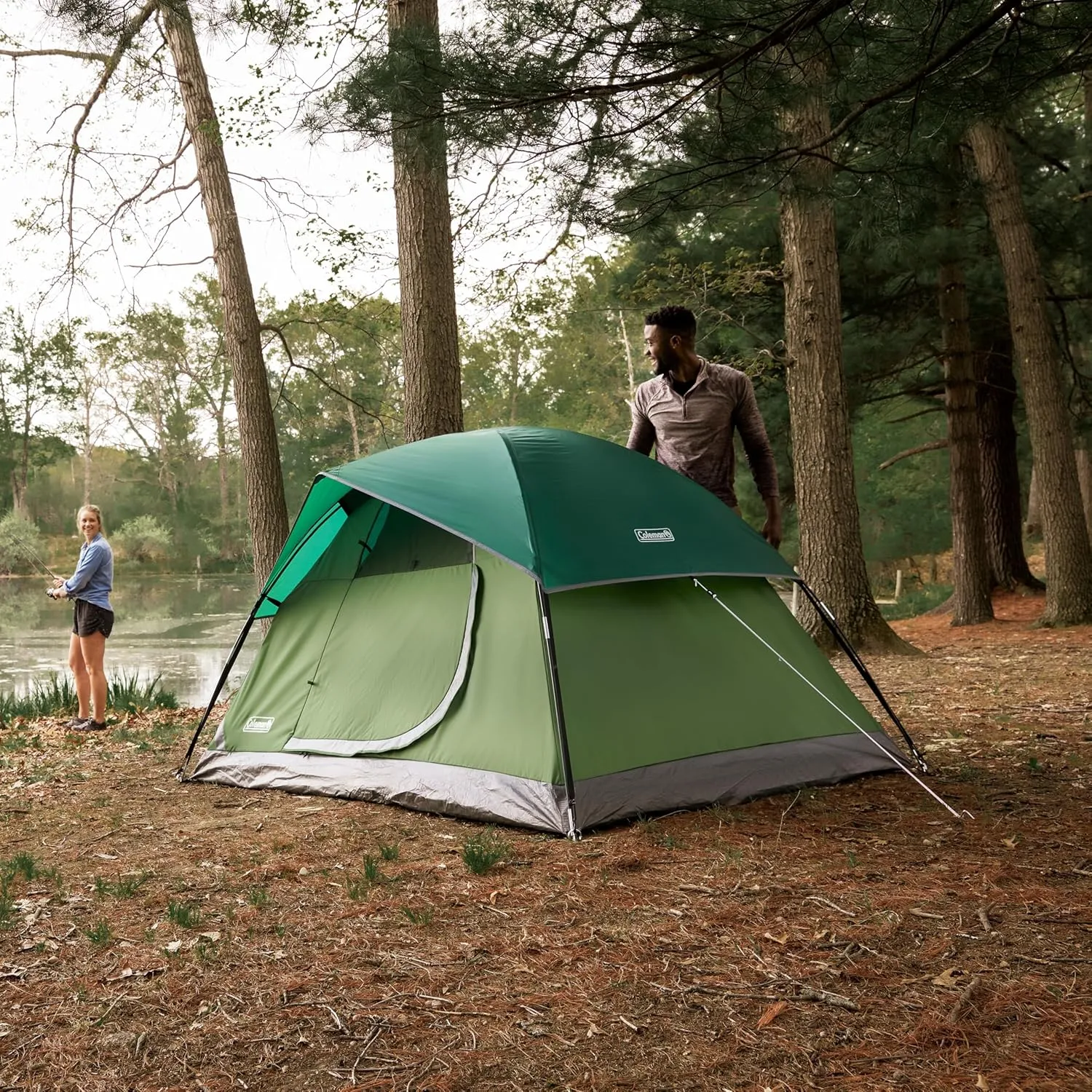 Coleman Sundome Camping Tent with Rainfly, 2/3/4/6 Person Tent Sets Up in 10 Mins, Weatherproof Shelter for Camping, Festivals, Backyard, Sleepovers, & More