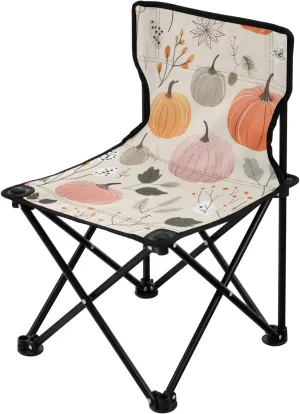 Colorful Autumn (2) Portable Outdoor Folding Chair Anti-Slip Padded Oxford Cloth Stool Camping Chair Small for Beach Hiking Fishing Gardening Quad Camp Chair