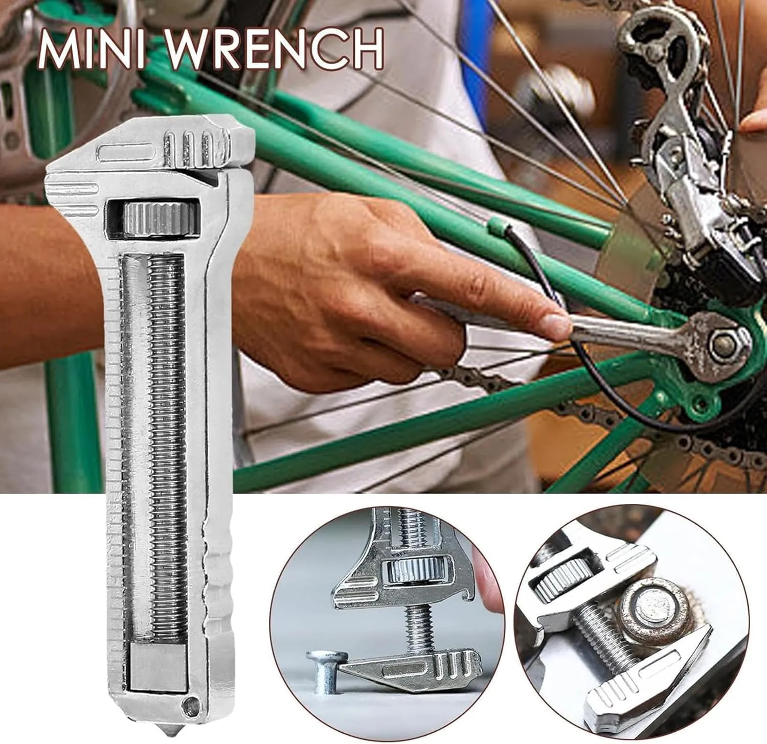 Compact Titanium Multitool - Compact Multitool Wrench, Mini Multi- Beer Opener for Everyday Prep, Adjustable Alloy Multi-Tool for ackpacking, Camping, and Hiking，Ergonomic Screwdriver(2Pcs)