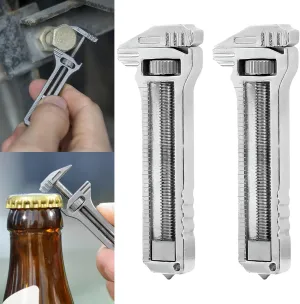 Compact Titanium Multitool,Mini Keychain Multitool, Alloy Multitool for Everyday Prep, Bottle Opener Keychain, Mini Multitool, Can and Bottle Opener (2)