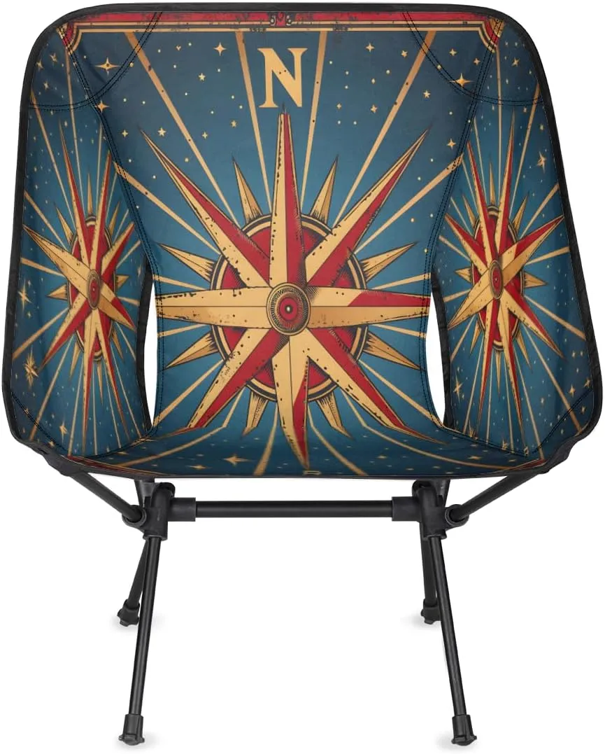Compass Portable Camping Chair Lightweight Folding Backpacking Chair, Compact Foldable Beach Seat with Carry Bag for Outdoor Hiking Fishing Travel