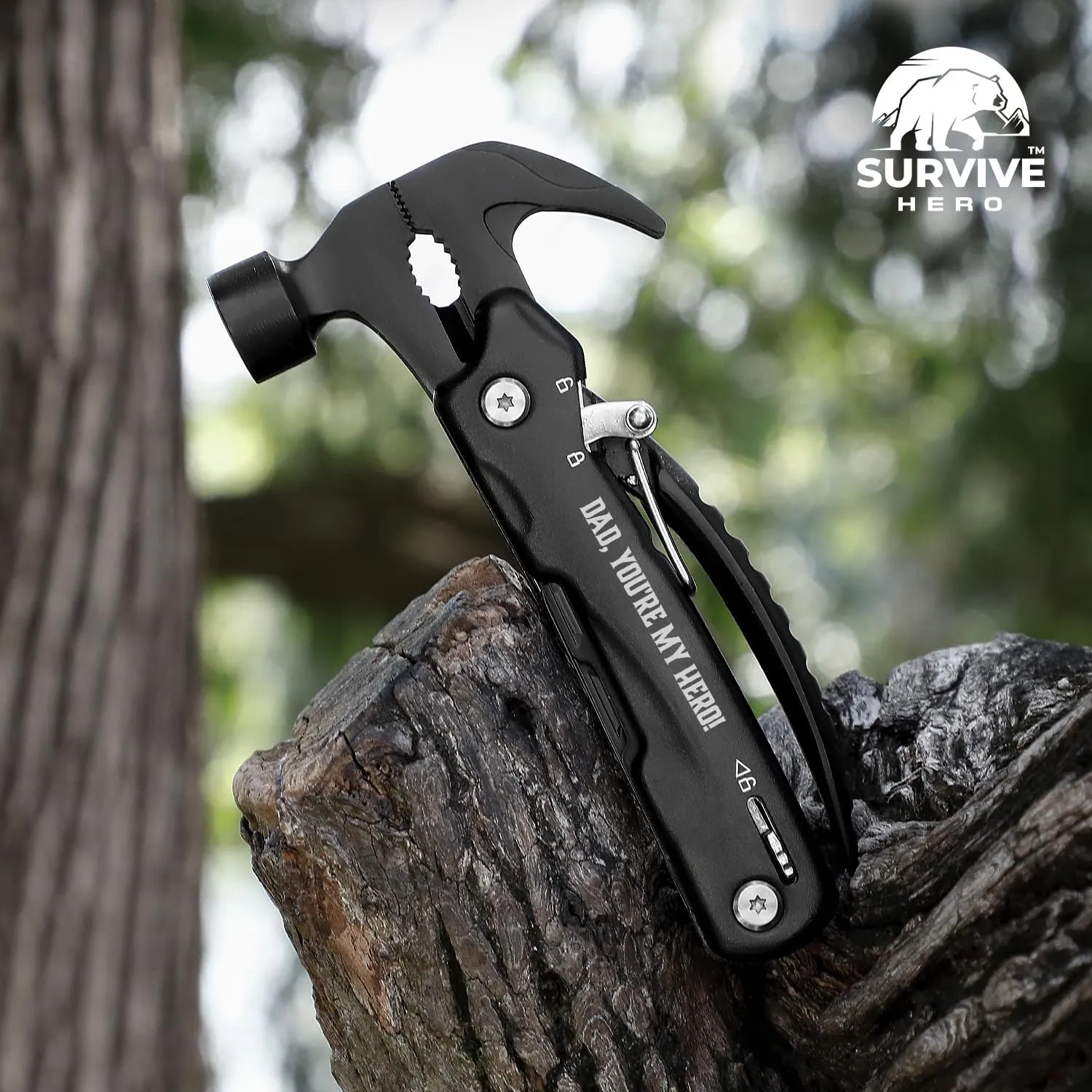 Cool Birthday Gifts for Dad from Daughter Son, Fathers Day Presents for Dad Father, Multipurpose Tool Gifts for Men, Uniques Gifts for Dad Who Wants Nothing (Dad, You're My Hero!)