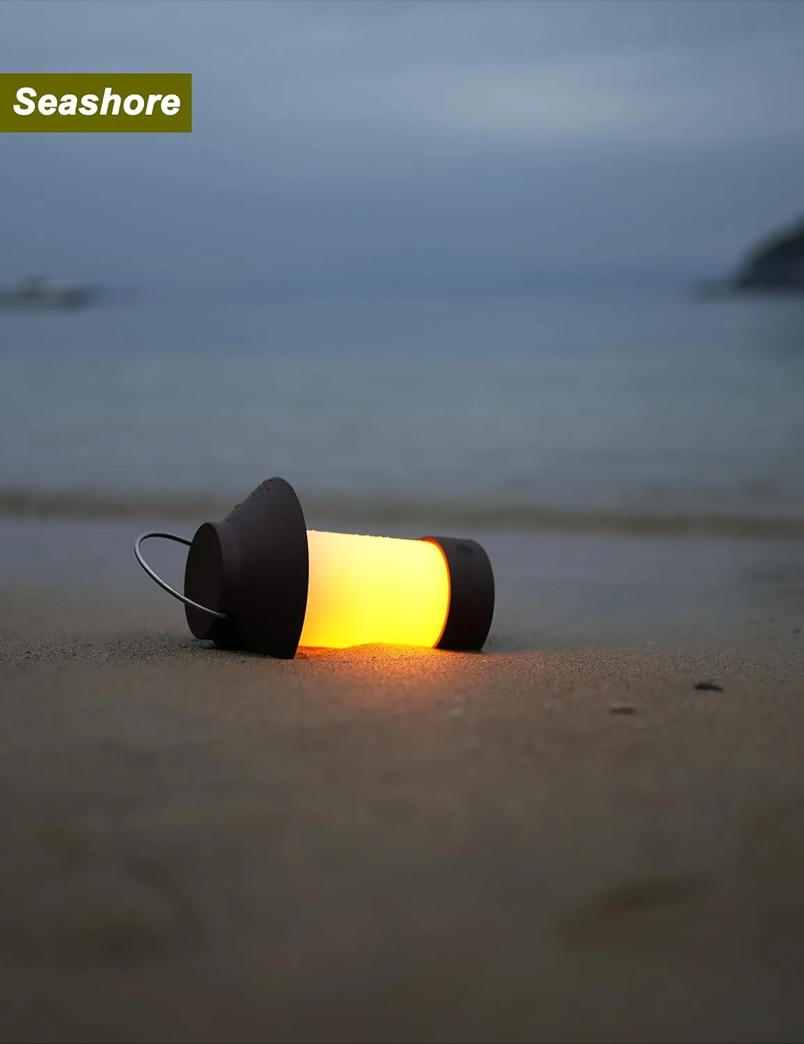 Cordless Table Lamp Rechargeable, Portable Battery Operated Lantern with Flame Effect, Waterproof Flameless Candle Mood Light for Home/Patio/Camping/Shower/Indoor & Outdoor (Black)