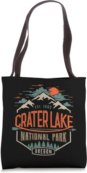 Crater Lake National Park Volcano, Oregon Vintage Look Tote Bag