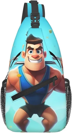 Cross Chest Bag Diagonally - Quality, Durable, and Spacious Shoulder Bag for Men and Women Weightlifting Sports Pattern