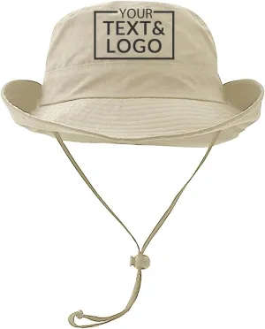 Custom Boonie Hat,Personalized Bucket Hat,Customized Fishing Hat Sun Protection Hat Beach Hiking Rowing Kayaking Hat