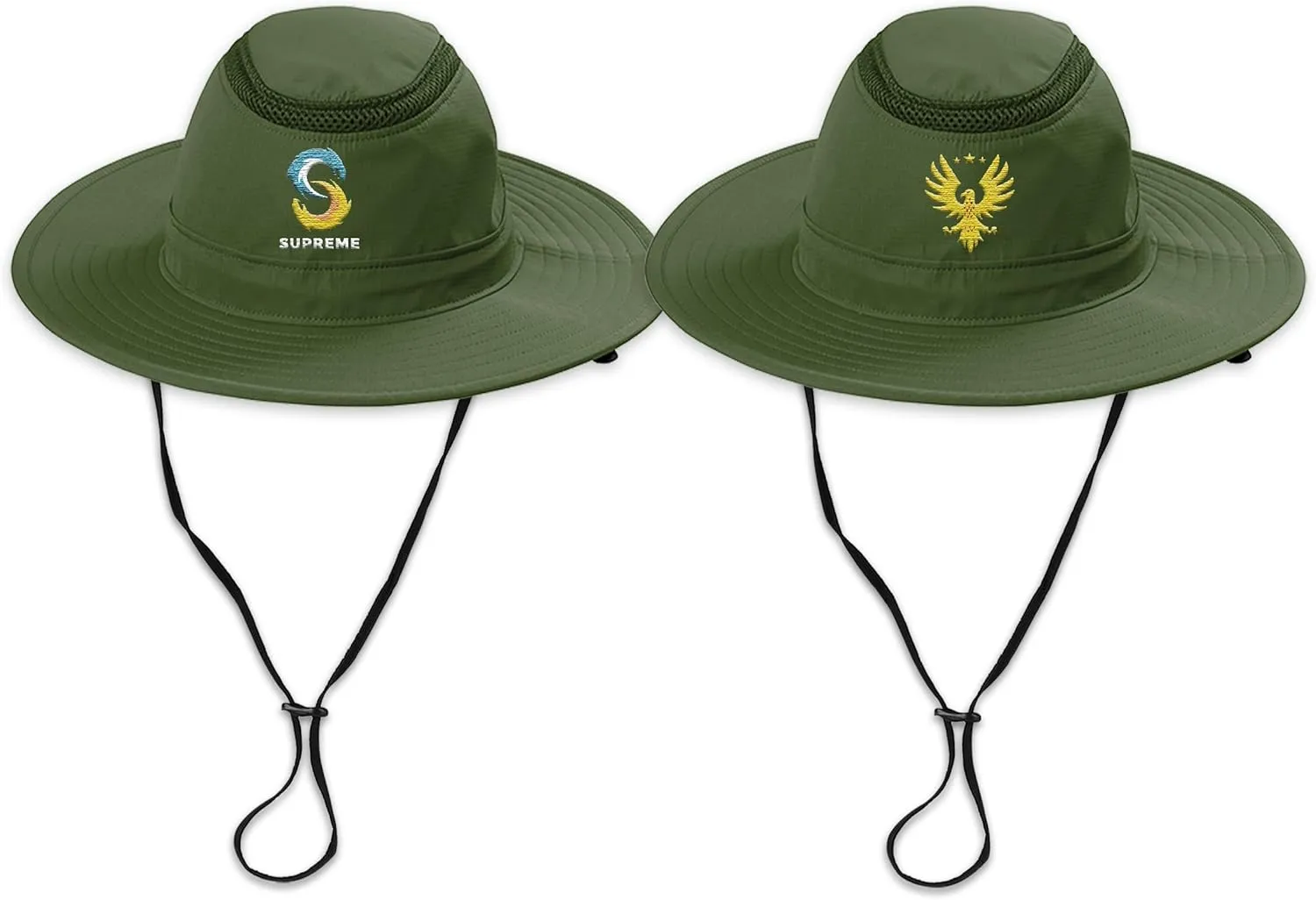 Custom Embroidered Brim Hat Add Your Design Logo Adjustable UPF 30  Travel Fishing Sun Hats