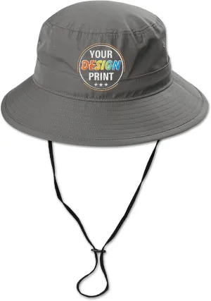 Custom Embroidered Bucket Hat Add Your Text Design Logo Adjustable UPF 30  Travel Fishing Sun Hats