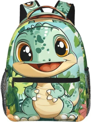 Cute Smiling Dino Lightweight Backpack For Trekking Commute Women/Female