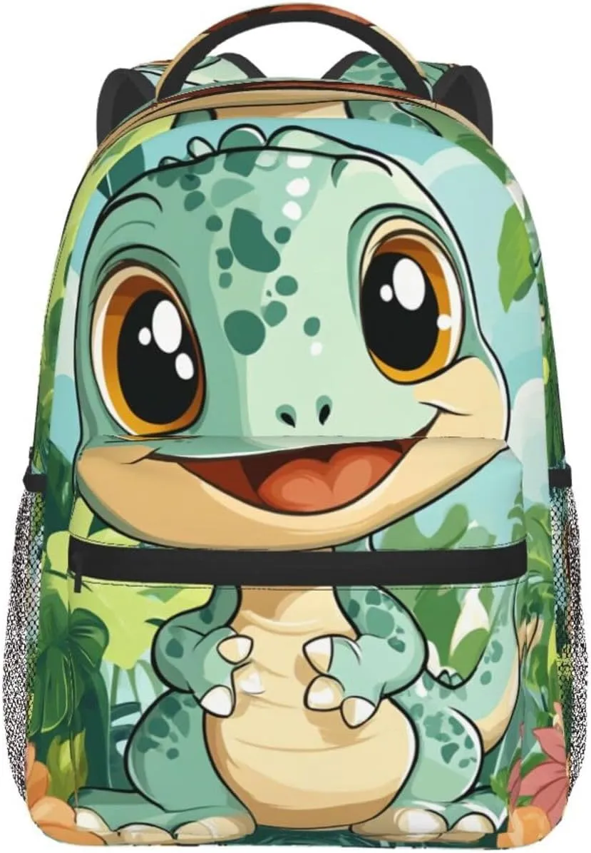 Cute Smiling Dino Lightweight Backpack For Trekking Commute Women/Female