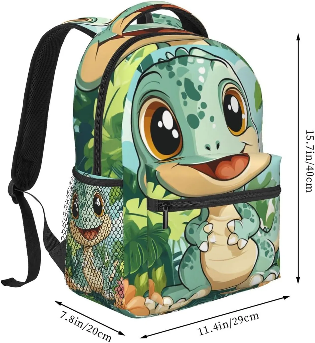 Cute Smiling Dino Lightweight Backpack For Trekking Commute Women/Female