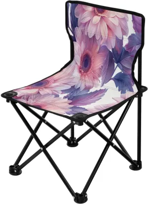 Daisy Portable Outdoor Folding Chair Anti-Slip Padded Oxford Cloth Stool Camping Chair Small for Beach Hiking Fishing Gardening Quad Camp Chair