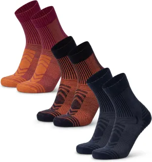DANISH ENDURANCE Merino Wool Light Hiking Socks, Cushioned & Moisture Wicking Hiking Socks, Men, Women & Kids, 3 or 5 Pack