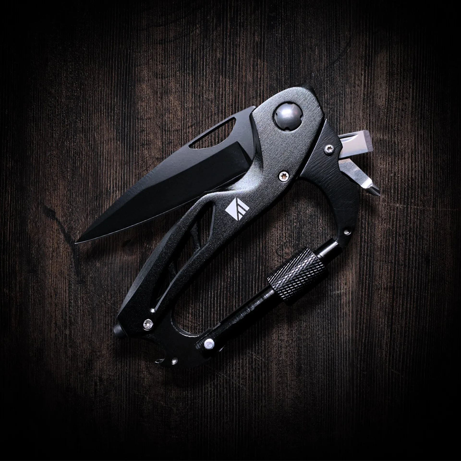 Dark Energy Carabiner Pro Stainless Steel Survival Multi-Tool | Durable and Portable