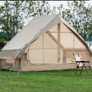 Dawn Inflatable 4-6 Person Glamping Tent with Pump - Easy Setup, 4 Season Waterproof, 12 Mesh Windows