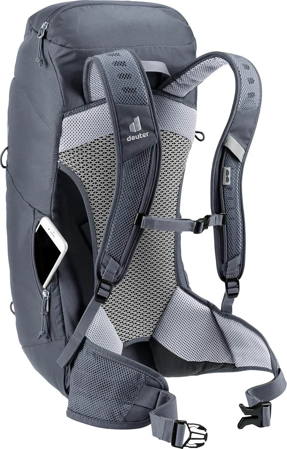 Deuter AC Lite 24L Hiking & Daypack Backpack with Steel Frame & Superior Breathability - Black