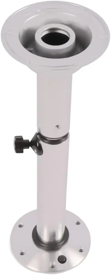 DNYSYSJ Adjustable Table Pedestal Stand 22-28 Inch Leg Base Mount Frame Aluminum Finish Removable for Marine Boat Caravan Motorhome