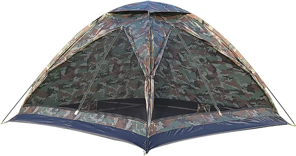 Dome Tents for 3-4 Person, Family Outdoor Camping Tent Lightweight Portable with Double Door Waterproof Ventilated Breathable