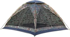 Dome Tents for 3-4 Person, Family Outdoor Camping Tent Lightweight Portable with Double Door Waterproof Ventilated Breathable